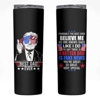 Christmas Gifts for Dad Skinny Tumbler Best Dad Ever American Flag - Wonder Print Shop