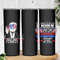 Christmas Gifts for Dad Skinny Tumbler Best Dad Ever American Flag - Wonder Print Shop