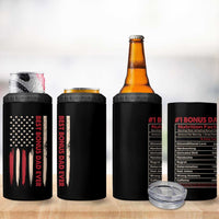 Bonus Dad Gifts 4 in 1 Can Cooler Tumbler Stepdad American Flag Fathers Day - Wonder Print Shop