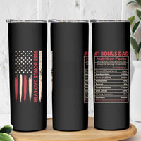 Bonus Dad Gifts Skinny Tumbler Stepdad American Flag Fathers Day - Wonder Print Shop