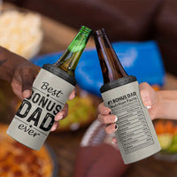Best Bonus Dad Ever 4 in 1 Can Cooler Tumbler Stepdad Fathers Day Gifts From Stepdaughter Stepson - Wonder Print Shop