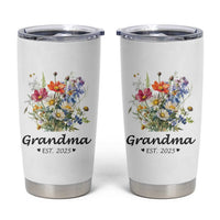 Promoted to Grandma Tumbler Cup Granny Est.2025 Pregnancy Announcement Gifts for New Grandparents - Wonder Print Shop