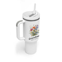 Promoted to Grandma Tumbler With Handle Granny Est.2025 Pregnancy Announcement Gifts for New Grandparents - Wonder Print Shop