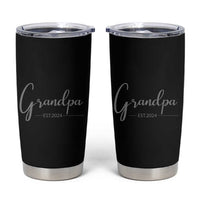 Promoted To Grandpa Tumbler Cup Granddad Est.2024 Pregnancy Announcement Gifts for New Grandparents - Wonder Print Shop