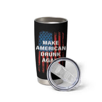 Funny Beer Alcohol Drunk Tumbler Cup Make America Drunk Again American Flag USA 4th July - Wonder Print Shop