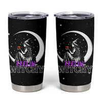 Halloween Gothic Witch Tumbler Cup Feeling Witchy Vibes Black Cat - Wonder Print Shop