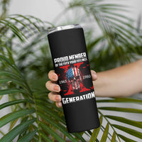 Proud Member Fck Your Feelings X Generation Horror Skull Skinny Tumbler Funny Halloween Gen X 4th Of July - Wonder Print Shop