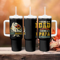 Christmas Gifts for Dad Tumbler With Handle Being A Dad Is An Honor Being A Papa Is Priceless - Wonder Print Shop