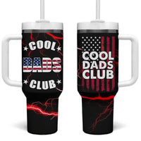 Christmas Gifts for Dad Tumbler With Handle Cool Dads Club Father's Day American Flag - Wonder Print Shop