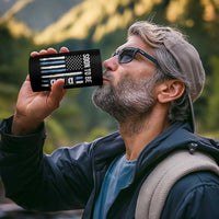 Soon To Be Dad 4 in 1 Can Cooler Tumbler Funny Pregnancy Announcement Dad American Flag