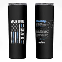 Soon To Be Dad Skinny Tumbler Funny Pregnancy Announcement Dad American Flag