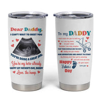 Happy First Fathers Day Tumbler Cup New Dad 1st Time Daddy Announcement