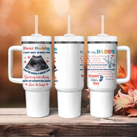 Happy First Fathers Day Tumbler With Handle New Dad 1st Time Daddy Announcement