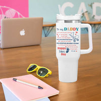 Happy First Fathers Day Tumbler With Handle New Dad 1st Time Daddy Announcement