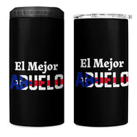 Puerto Rico Grandpa 4 in 1 Can Cooler Tumbler La Mejor Abuelo Grandpa Father's Day Gift