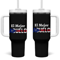 Puerto Rico Grandpa Tumbler With Handle La Mejor Abuelo Grandpa Father's Day Gift