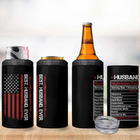 Best Husband Ever 4 in 1 Can Cooler Tumbler Wedding Anniversary Valentines Day Gift For Him US Flag