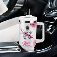 Breast Cancer Survivor Tumbler With Handle With Inspirational Words Get Well Soon Gifts - Wonder Print Shop