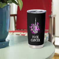 Pink Ribbon Fck Cancer Tumbler Cup Recovery Support Gifts For Survivors