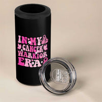 Breast Cancer Survivor 4 in 1 Can Cooler Tumbler Pink Ribbon In My Cancer Warrior Era Groovy - Wonder Print Shop