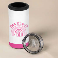 Breast Cancer Awareness 4 in 1 Can Cooler Tumbler Pink Ribbon My God is Stronger Than Cancer Christian Gift - Wonder Print Shop
