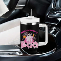 Breast Cancer Awareness Tumbler With Handle Pink Ribbon Boojee Halloween Support The Fighters - Wonder Print Shop