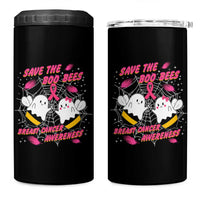 Breast Cancer Halloween 4 in 1 Can Cooler Tumbler Pink Ribbon Save The Boobees Boo Bees - Wonder Print Shop