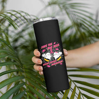 Breast Cancer Halloween Skinny Tumbler Pink Ribbon Save The Boobees Boo Bees - Wonder Print Shop