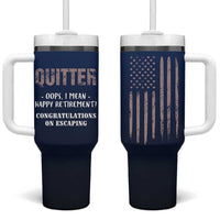 Happy Retirement Gifts Tumbler With Handle Coworker Leaving Goodbye Gift Farewell Gifts For Coworkers USA Flag