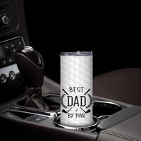 Dad Golf Skinny Tumbler Best Dad By Par Golfing Golfer American Flag Fathers Day