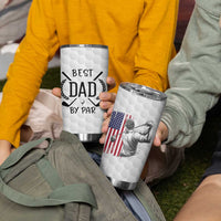 Dad Golf Tumbler Cup Best Dad By Par Golfing Golfer American Flag Fathers Day