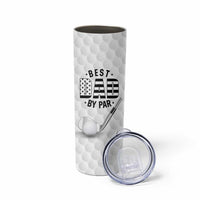 Dad Golf Skinny Tumbler Best Dad By Par Golf Ball Texture American Flag