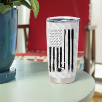 Dad Golf Tumbler Cup Best Dad By Par Golf Ball Texture American Flag