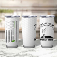 Funny Golfer Tumbler Cup Life Is Full Of Important Choices American Flag - Wonder Print Shop