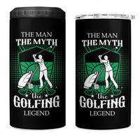 Funny Golfer 4 in 1 Can Cooler Tumbler The Man The Myth The Golfing Legend Dad Grandpa Father's Day - Wonder Print Shop