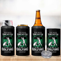 Funny Golfer 4 in 1 Can Cooler Tumbler The Man The Myth The Golfing Legend Dad Grandpa Father's Day - Wonder Print Shop