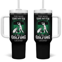 Funny Golfer Tumbler With Handle The Man The Myth The Golfing Legend Dad Grandpa Father's Day - Wonder Print Shop