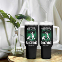 Funny Golfer Tumbler With Handle The Man The Myth The Golfing Legend Dad Grandpa Father's Day - Wonder Print Shop