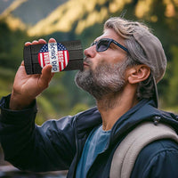 Best Bonus Dad Ever 4 in 1 Can Cooler Tumbler Step Dad American Flag