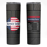 Best Bonus Dad Ever Skinny Tumbler Step Dad American Flag