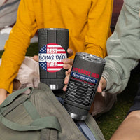 Best Bonus Dad Ever Tumbler Cup Step Dad American Flag