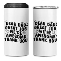 Funny Dad 4 in 1 Can Cooler Tumbler Dad Father Step Dad Gift Fathers Day