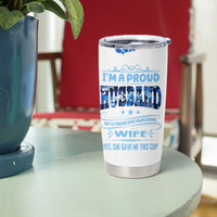 Husband Gift Tumbler Cup Funny Anniversary Wedding, Christmas, Valentines Day, Birthday Gifts for Him Blue Camo Camouflage - Wonder Print Shop