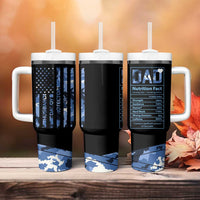 Christmas Gifts for Dad Tumbler With Handle Husband Daddy Protector Hero Fathers Day Camo American Flag - Wonder Print Shop