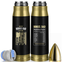 Best Bonus Dad Ever Bullet Tumbler Funny Step Dad American Flag Fathers Day
