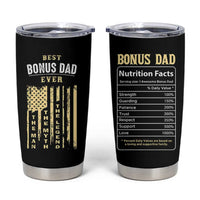 Best Bonus Dad Ever Tumbler Cup Funny Step Dad American Flag Fathers Day