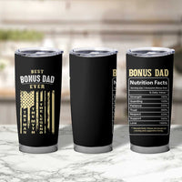 Best Bonus Dad Ever Tumbler Cup Funny Step Dad American Flag Fathers Day