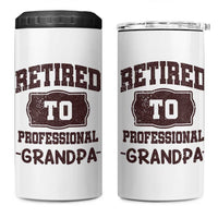 Retirement Gifts For Men 4 in 1 Can Cooler Tumbler Retired To Professional Grandpa Fathers Day