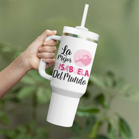 Great-grandmother Gifts in Spanish Tumbler With Handle La Mejor Bisabuela Del Mundo - Wonder Print Shop