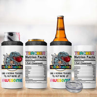 Teacher Dinosaur Back to School 4 in 1 Can Cooler Tumbler Teachersaurus Like A Normal Teacher But More Awesome - Wonder Print Shop